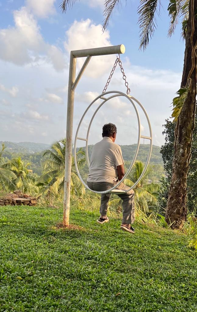 Unwind with a swing above the treetops Lavinrich invites you to sit back, breathe deep, and take in the endless views of nature's calm beauty